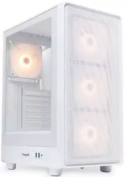 Корпус ATX HSPD M510 без БП, боковая панель из закалённого стекла, 2*USB 3.0