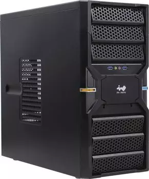 Корпус ATX In Win EC036 (6175042) (УЦЕНЕННЫЙ) черный, БП 500W, 2*USB 3.0, audio, НЕКОНДИЦИЯ, (царапина на боковой части), гарантия магазина 1 месяц