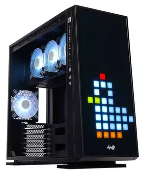 Корпус ATX InWin CF06CX (309 Gaming) 6151389 черный, без БП 3*120mm, USB Type-C, 2*USB3.0, audio