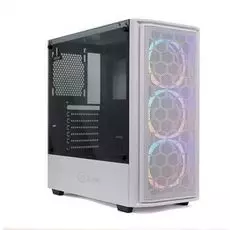 Корпус ATX Powercase Alisio Mesh M3 ARGB CASMW-A3 белый, без БП, с окном, USB 3.0, 2*USB 2.0, audio