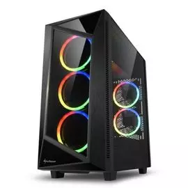 Корпус ATX Sharkoon REV200 черный, без БП, с окном, 2*USB 2.0, 2*USB 3.0, audio, RGB led