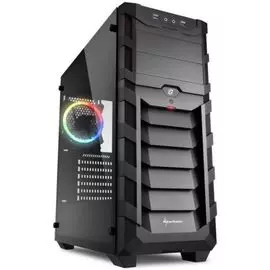 Корпус ATX Sharkoon SKILLER SGC1 RGB черный, без БП, с окном, 2*USB 3.0, audio, RGB led