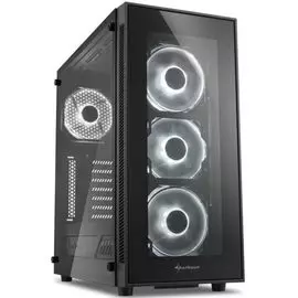 Корпус ATX Sharkoon TG5 WHITE черный, без БП, с окном, 2*USB 2.0, 2*USB 3.0, audio, white led