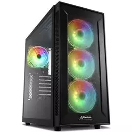Корпус ATX Sharkoon TG6 RGB черный, без БП, с окном, 2*USB 2.0, 2*USB 3.0, audio, RGB led
