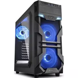 Корпус ATX Sharkoon VG7-W чёрный, без БП, боковая панель акрил, 2xUSB 3.0, audio