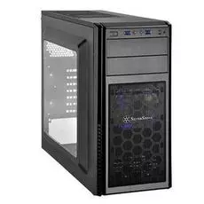 Корпус ATX SilverStone SST-PS11B-W черный, без БП, с окном, 2хUSB 3.0, Audio