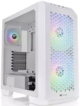 Корпус ATX Thermaltake View 300 MX CA-1P6-00M6WN-00 белый, без БП, боковая и фронтальная паели закаленое стекло, USB 3.0, 2*USB 2.0, audio