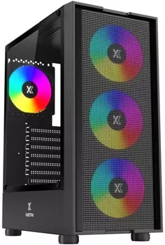 Корпус ATX Xastra A301 4FRGB без БП, боковая панель из закалённого стекла, 2*USB 2.0, USB 3.0