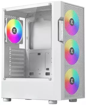 Корпус ATX Xastra A302 4FRGB без БП, боковая панель из закалённого стекла, 2*USB 2.0, USB 3.0