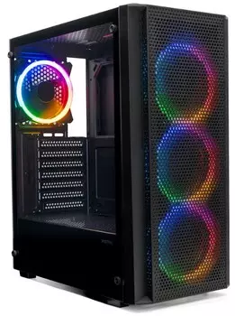 Корпус ATX Xastra A311 4FRGB без БП, боковая панель из закалённого стекла, 2*USB 2.0, USB 3.0