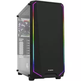 Корпус ATX Zalman K1 Rev.B черный, без БП, с окном, edge rgb design, 2*USB2.0, 2*USB3.0, 2*120mm fan