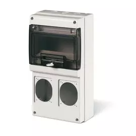 Корпус DKC DIS6722300 на 8 модулей и 2 поста с основанием 70х87 мм. Тип M340, "Quadro"