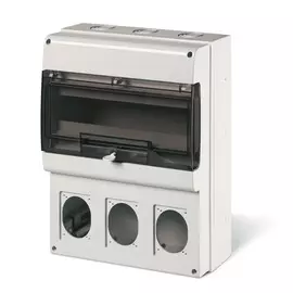 Корпус DKC DIS6724316 на 16 модулей и 3 поста с основанием 70х87 мм. Тип M400, "Quadro"