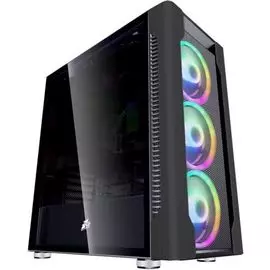 Корпус eATX 1STPLAYER DX-BK-M1-PLUS черный, без БП, с окном, USB 3.0, 2*USB 2.0, audio