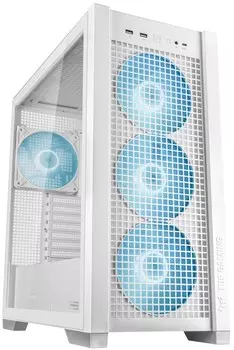 Корпус eATX ASUS TUF GAMING GT302 TG ARGB WHITE 90DC00I3-B19000 без БП, боковая панель из закалённого стекла, 2*USB 3.2, USB Type-C