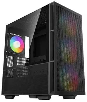 Корпус eATX Deepcool CH560 черный, без БП, боковая панель из закаленного стекла, USB Type-C, USB 3.0, audio