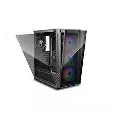 Корпус eATX Deepcool MATREXX 70 ADD-RGB 3F черный, без БП, большое боковое окно, 2хUSB3.0, 1хUSB2.0, аудио, 3xRGB LED 120мм fan спереди