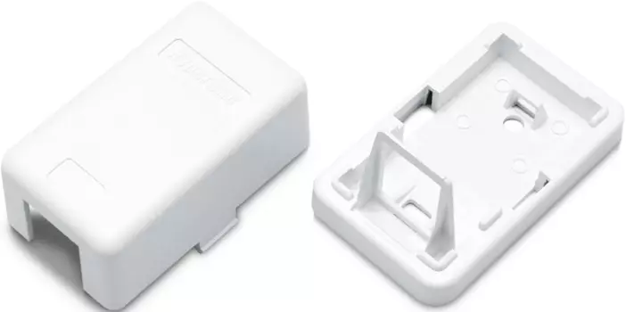 Корпус Hyperline SBB3-1-WH настенной розетки для установки 1-ой вставки типа Keystone Jack, белый
