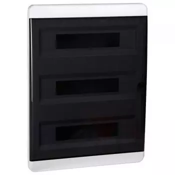 Корпус КЭАЗ 117960 пластиковый Встраиваемый OptiBox P-BVK-2-54-IP41 Прозрачная черная дверь