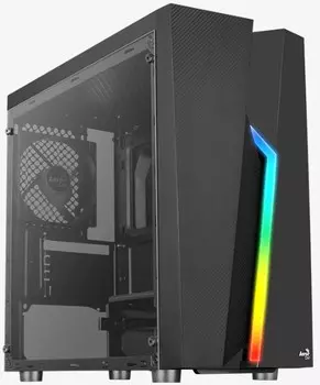 Корпус mATX AeroCool Bolt Mini (УЦЕНЕННЫЙ) черный, без БП, USB 3.0, 2*USB 2.0, audio