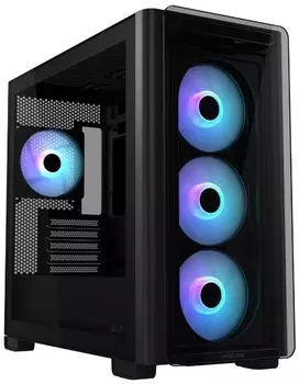 Корпус mATX ASUS A23 PLUS TG ARGB BLACK 90DC00K0-B19010 без БП, боковая панель из закалённого стекла, USB 3.2, USB Type-C