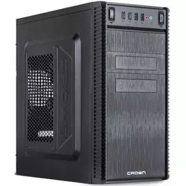 Корпус mATX Crown CMC-403 CM000001816 черный MiniTower с БП 500W (USB 2.0 x2 + USB3.0 x2, Audio)