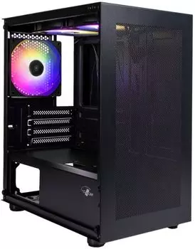 Корпус mATX Eurocase M09 (УЦЕНЕННЫЙ) без БП 3 ARGB black закаленное стекло USB 3.0