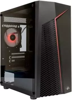 Корпус mATX Eurocase M202 ARGB (УЦЕНЕННЫЙ) черный без БП закаленное стекло USB 3.0