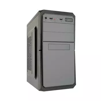 Корпус mATX Exegate BA-202 EX284027RUS черный, без БП с вент. 8см, 2*USB, аудио