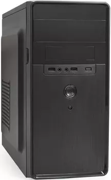 Корпус mATX Exegate BA-309-AA400 EX286425RUS черный, БП 400W с вент. 8см, 2*USB, HD аудио