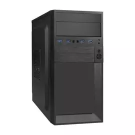 Корпус mATX Exegate BAA-105U4-01 EX291151RUS черный, БП 400W, 4*USB 3.0, audio