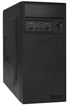 Корпус mATX Exegate Minitower BAA-109U2 EX291273RUS черный, БП 400W, 2*USB 2.0, 2*USB 3.0, audio