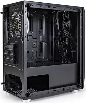 Корпус mATX Exegate Mistery R2 EX294474RUS черный, БП 500W, боковая панель - закаленное стекло, 2*USB+1*USB3.0, аудио
