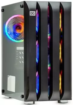 Корпус mATX Exegate Mistery R3 EX294476RUS черный, БП 400W, боковая панель - закаленное стекло, 2*USB+1*USB3.0, аудио