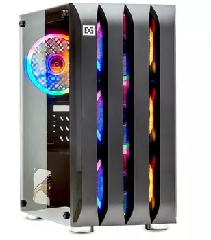 Корпус mATX Exegate Mistery R3 EX294477RUS черный, БП 450W, боковая панель - закаленное стекло, 2*USB+1*USB3.0, аудио