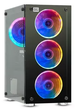 Корпус mATX Exegate Mistery X2 EX294480RUS черный, БП 400W, боковая панель - закаленное стекло, 2*USB+1*USB3.0, аудио