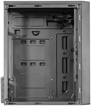 Корпус mATX Ginzzu B180 чёрный, без БП, 2*USB, 2*miniJack