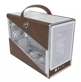 Корпус mATX Montech HERITAGE PRO (W) белый, без БП, боковая панель из закалённого стекла, 2*USB 3.0, USB Type-C