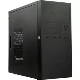 Корпус mATX Powerman ES555 6141875 черный 450W, 2*USB 3.0, 2*USB 2.0, audio
