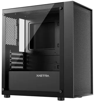 Корпус mATX Xastra A305M 3FRGB без БП, боковая панель из закалённого стекла, USB 3.0, 2*USB 2.0