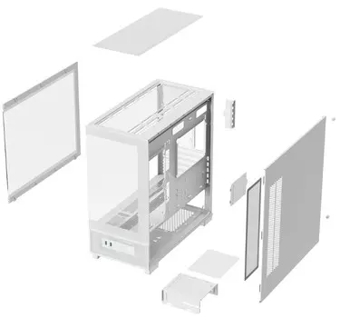 Корпус mATX Xastra Q500M-3FM12A-C10-WH белый, без БП, 2*USB 3.0