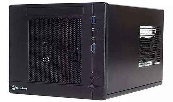 Корпус mini-ITX SilverStone SST-SG05BB-Lite черный, без БП, 2xUSB 3.0, Audio
