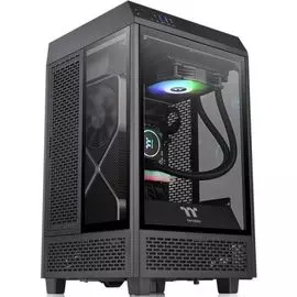 Корпус mini-ITX Thermaltake The Tower 100 CA-1R3-00S1WN-00 черный, без БП, панель из закаленного стекла, USB Type-C, 2*USB 3.0, audio