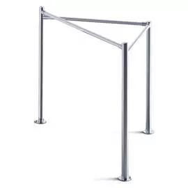 Корпус PERCo PERCo-RB-03S формирователя прохода стойки и поручни выполнены из шлифованной нержавеющей трубы 50 мм и 32 мм соответственно