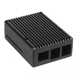 Корпус Qumo RS017 Aluminium Case, for Raspberry Pi 4, black, закрытый