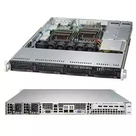 Корпус серверный 1U Supermicro CSE-815TQC-R706CB (4*3.5" SATA/SAS HS Bays, 750W)