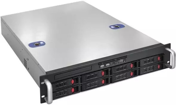 Корпус серверный 2U Exegate Pro 2U550-HS08/1U-700ADS EX281292RUS 19", высота 2U, глубина 550, БП 700W, 8xHotSwap, USB