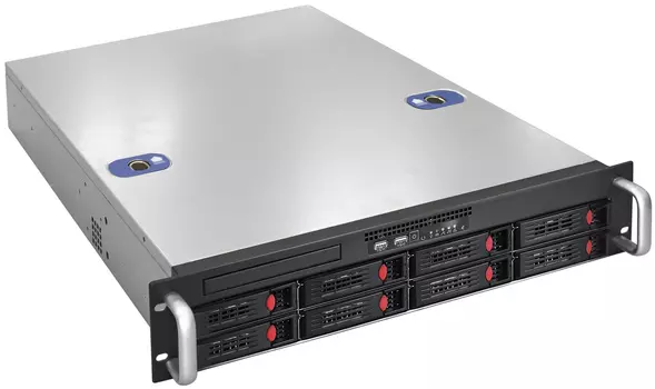 Корпус серверный 2U Exegate Pro 2U550-HS08 EX292416RUS RM 19", глубина 550, Redundant БП 2x1000W, 8xHotSwap, USB