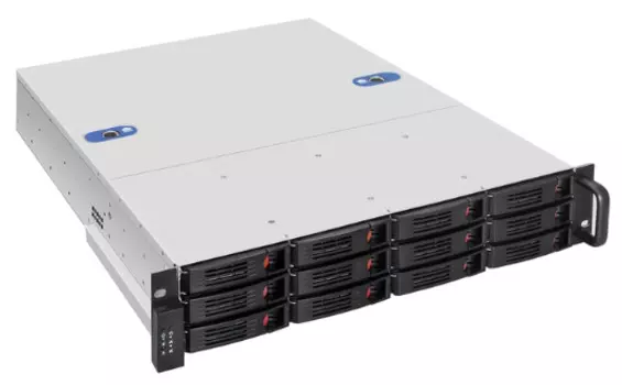 Корпус серверный 2U Exegate Pro 2U550-HS12 EX293179RUS RM 19", глубина 550, БП 1U-1000ADS, 12xHotSwap, USB