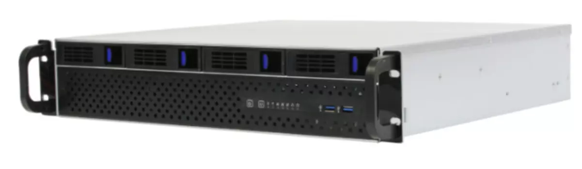 Корпус серверный 2U Procase ES204XS-SATA3-B-0 (4 SATA III/SAS 12Gbit hotswap HDD), черный, без блока питания, глубина 400мм, MB 12"x13"